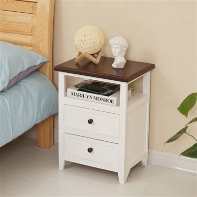 Домашняя деревянная прикроватная тумбочка