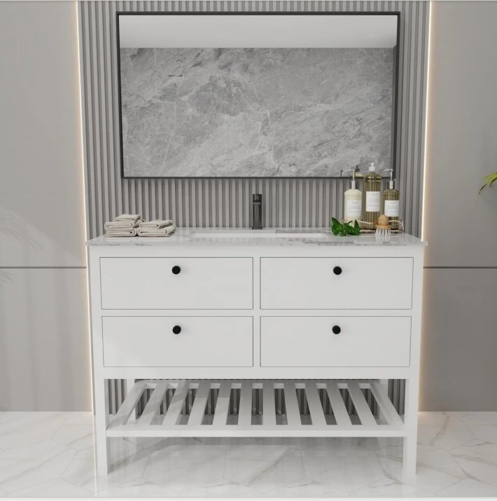 Freestanding Marble-Top Vanity Set Freestanding Marble-Top Vanity Set